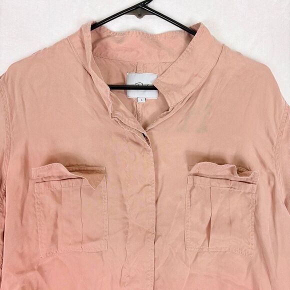 Rails Rowan Blush Pink Hidden Button Front Military Jacket Size Large - Picture 3 of 10